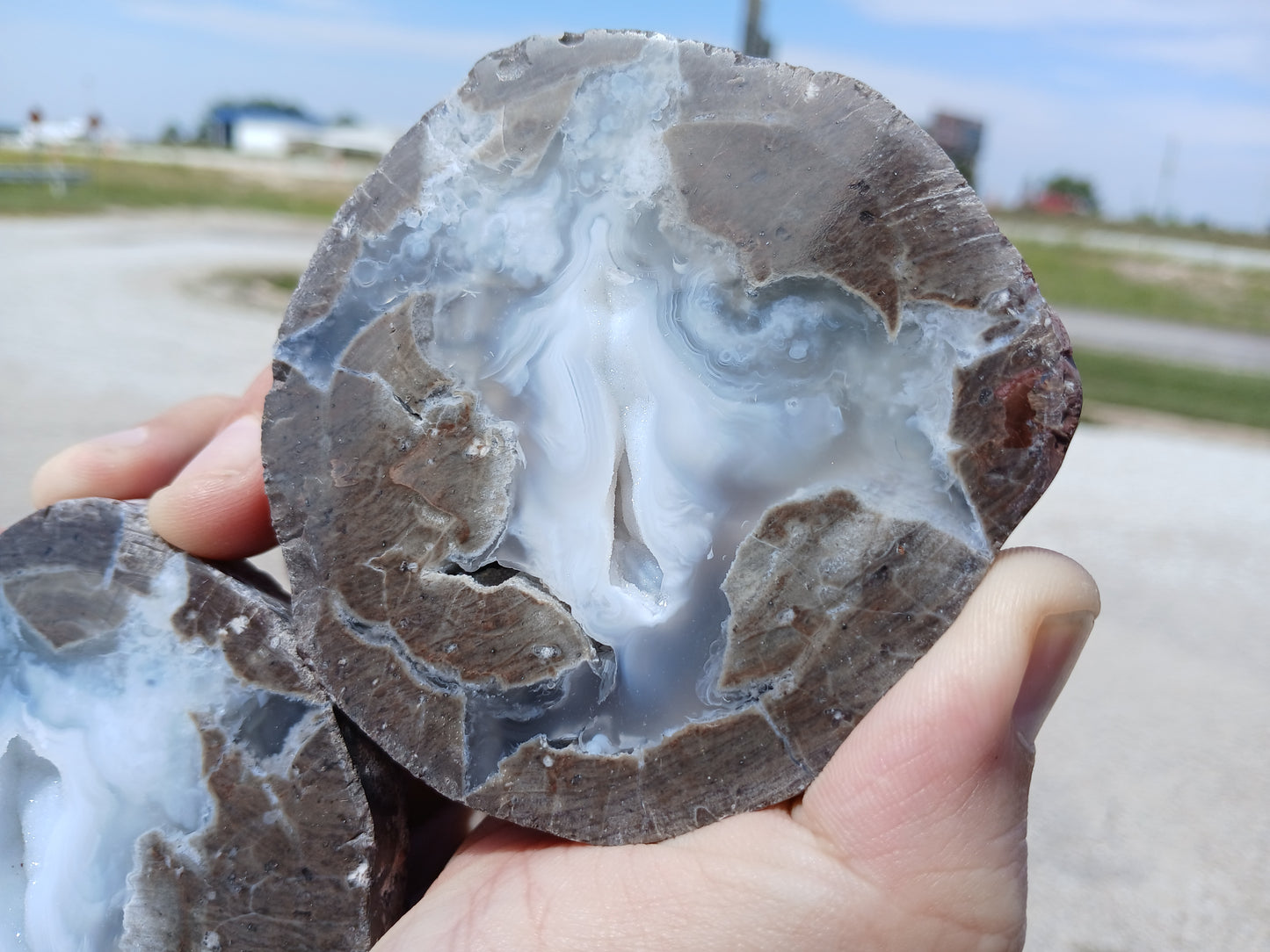 Polished Drusy Mist Geode Set