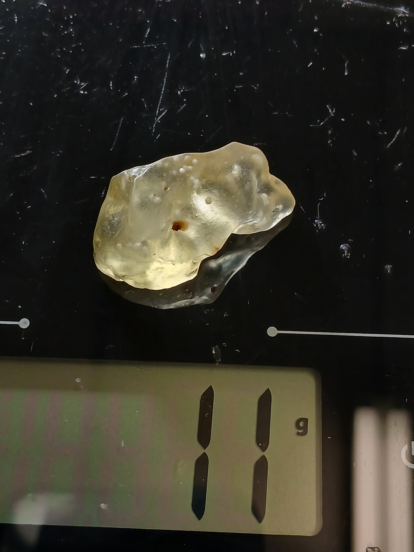 RARE AAA Quality Libyan Desert Glass With Cristobalite Inclusions 11g