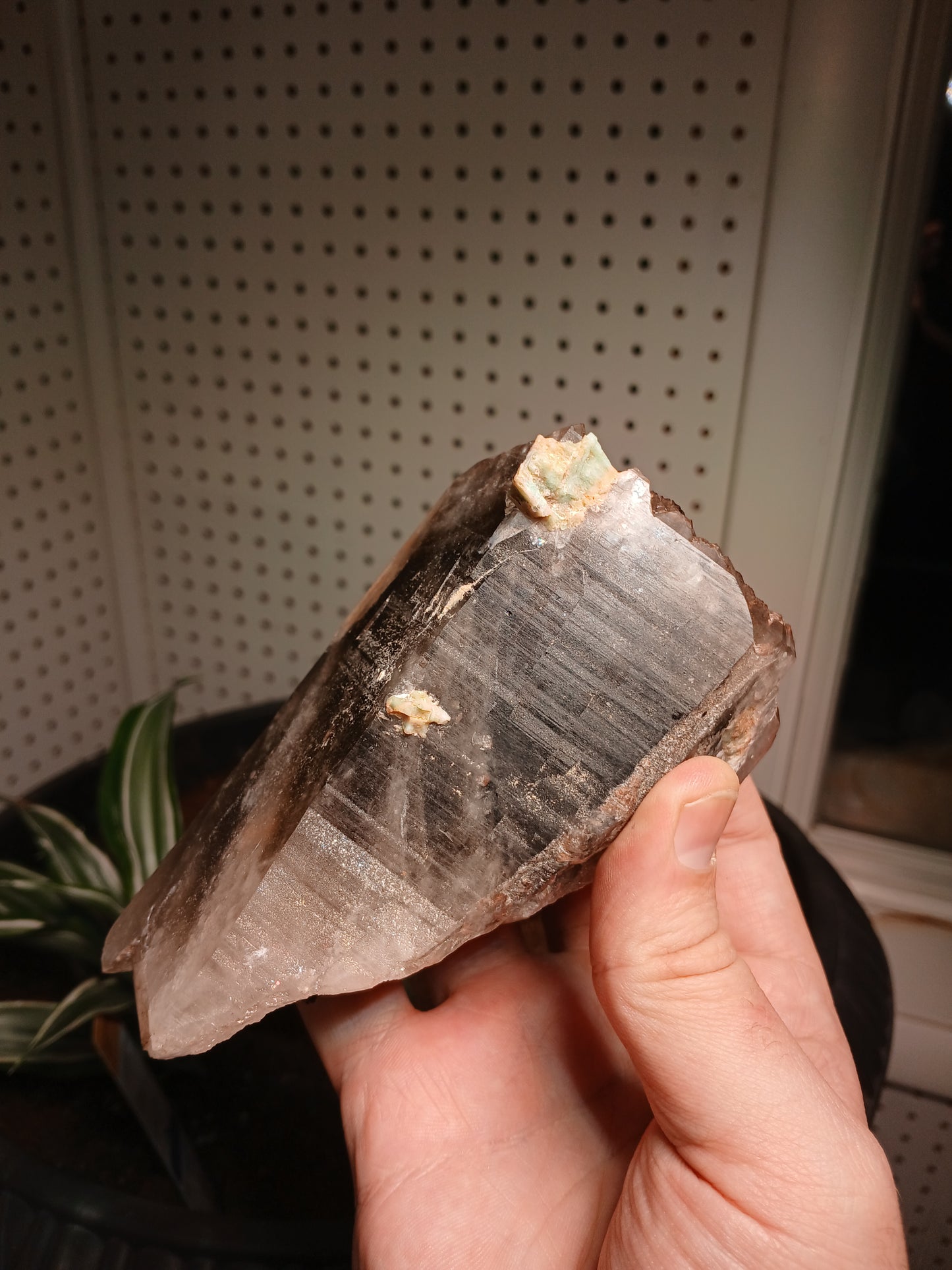 Rare Association Mineral: "Healed" (Remineralized) Smoky Quartz, Excellent Goethite, and Amazonite