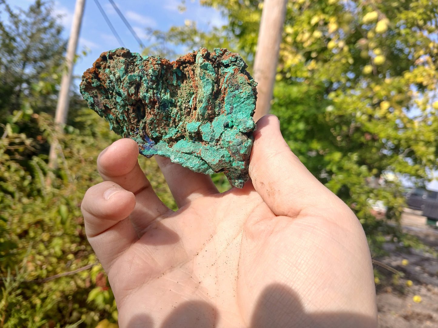 Copper Ore - Malachite, Azurite, Chrysocolla on Limonitic Gossan