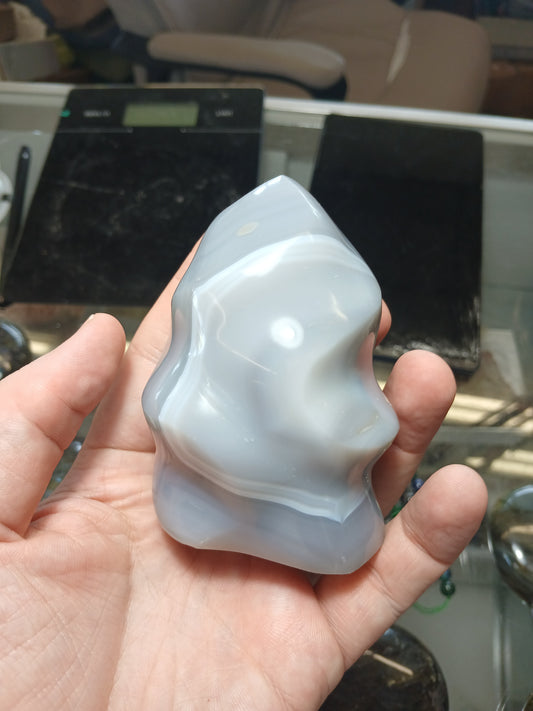 Small Agate Flame Carving