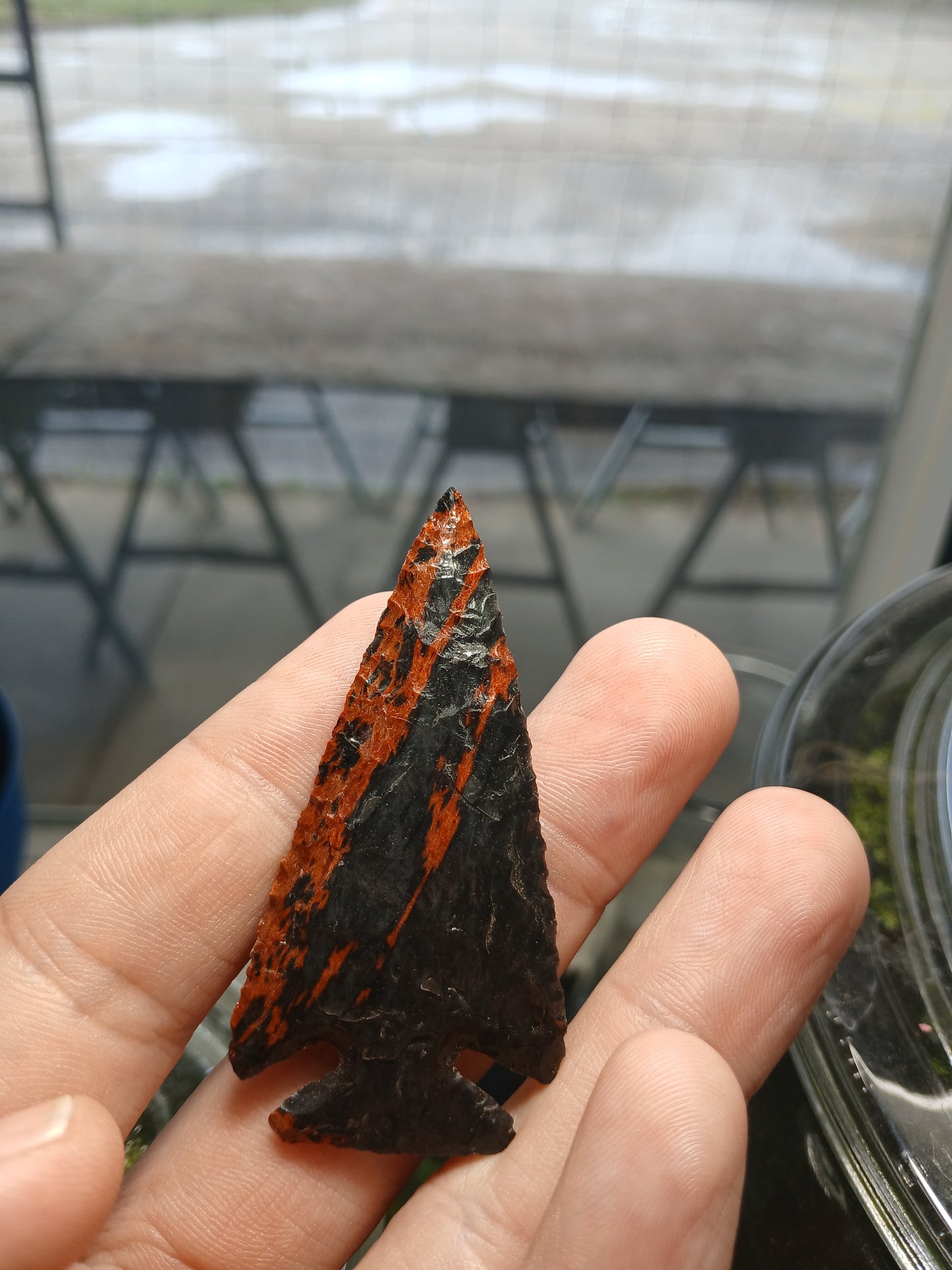 Locally Crafted Wildfyre Obsidan Point