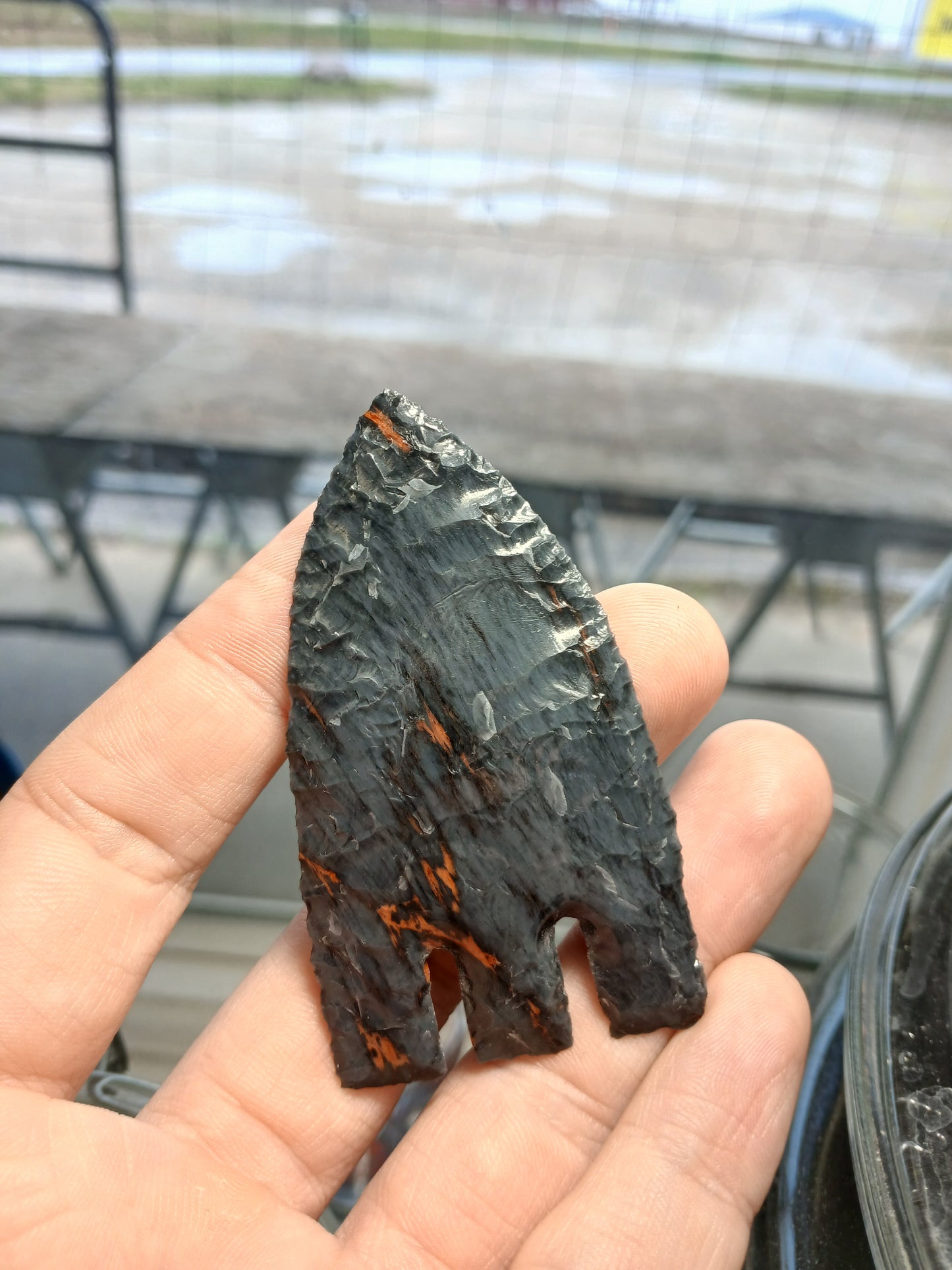 Locally Crafted Wildfyre Obsidan Point