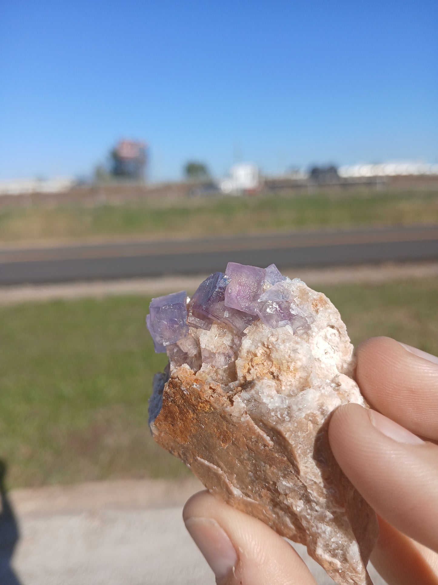 Fluorite on Quartz - New Mexico