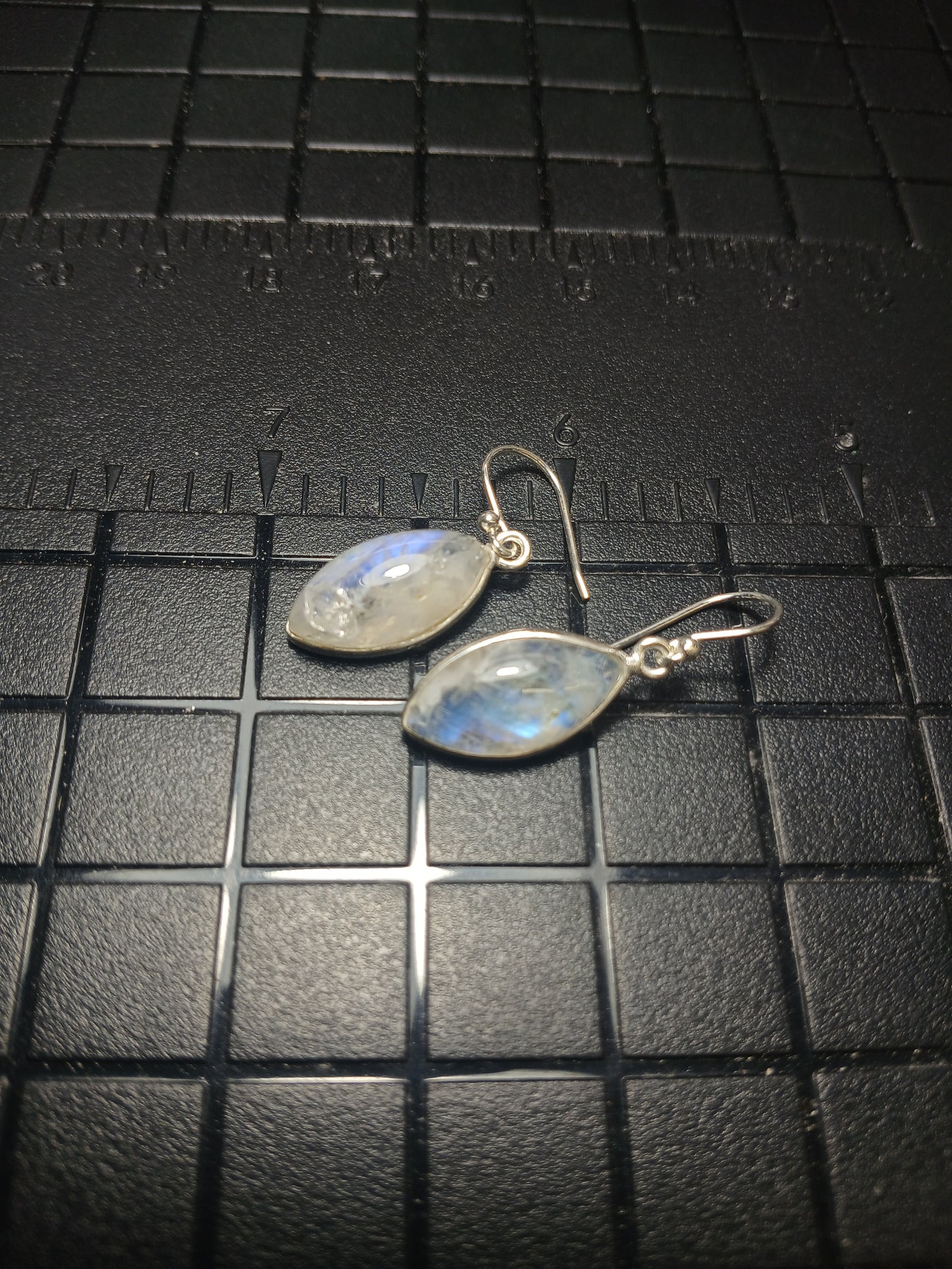 Rainbow Moonstone in .925 Sterling Earrings