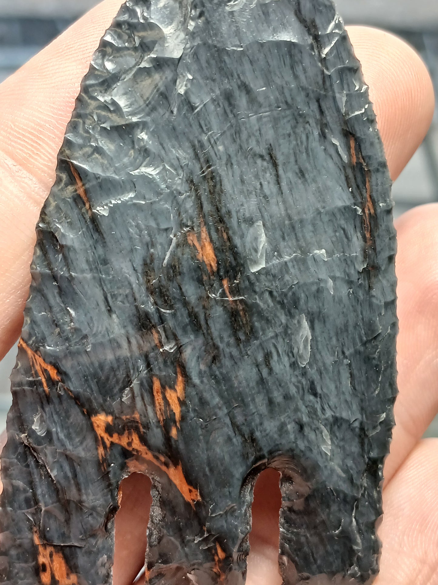 Locally Crafted Wildfyre Obsidan Point