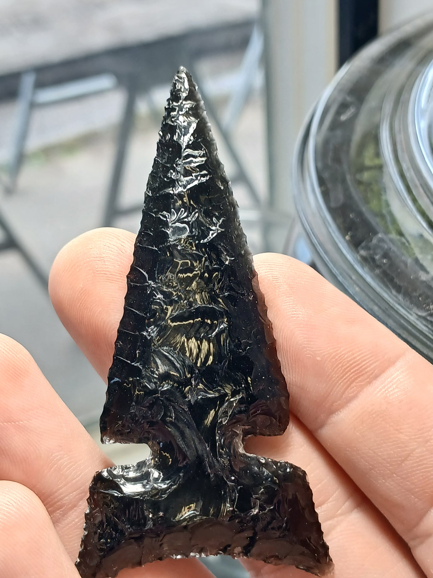 Locally Crafted California Obsidan Point