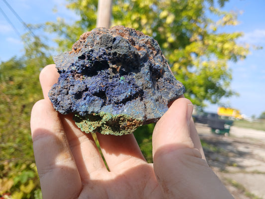 Copper Ore - Malachite, Azurite, Chrysocolla on Limonitic Gossan