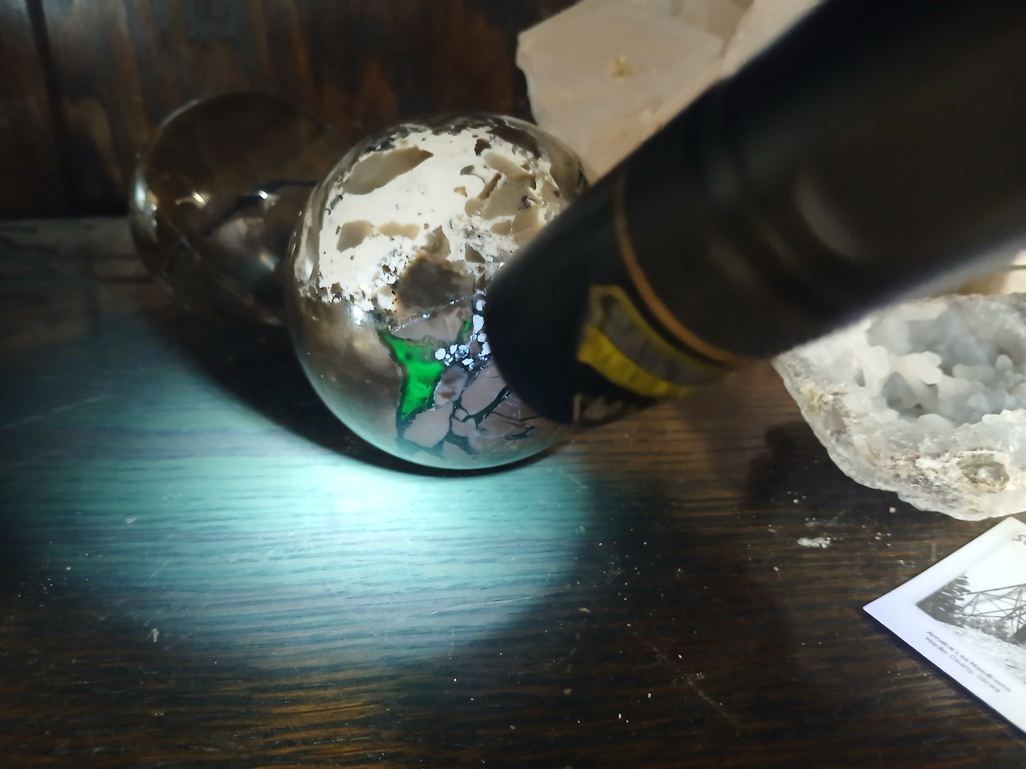 Fluorescent Breccia Sphere