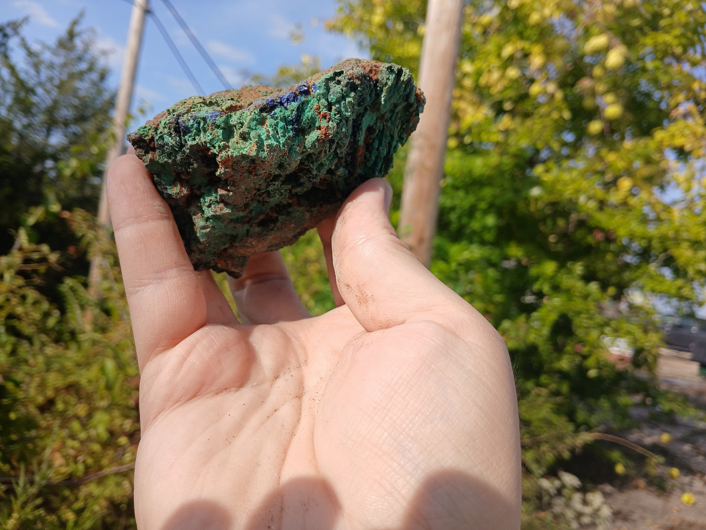 Copper Ore - Malachite, Azurite, Chrysocolla on Limonitic Gossan