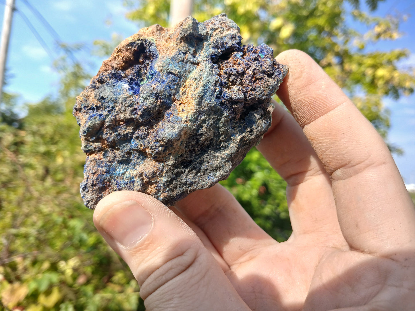 Copper Ore - Malachite, Azurite, Chrysocolla on Limonitic Gossan