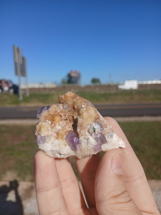 Fluorite on Quartz - New Mexico