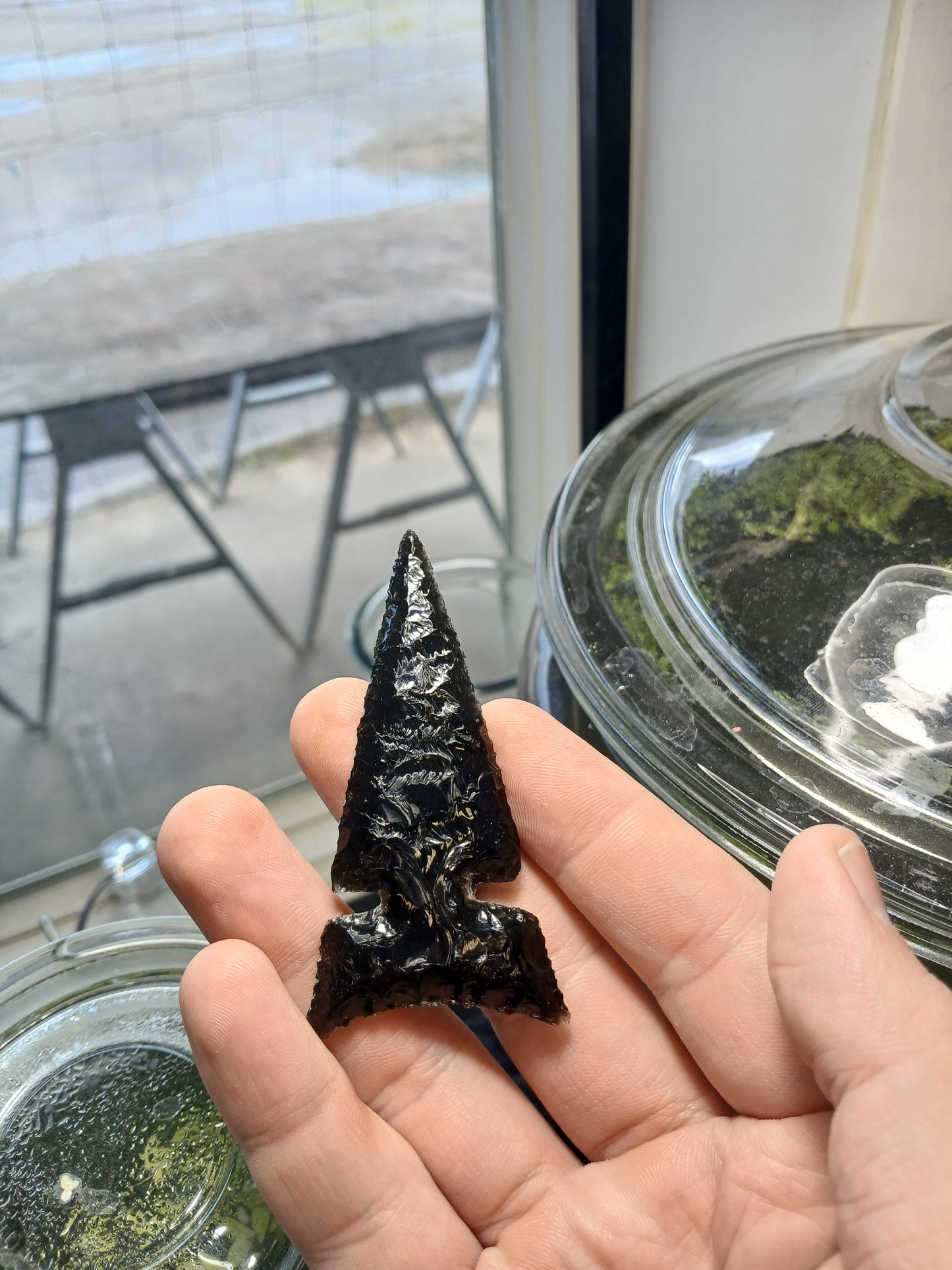 Locally Crafted California Obsidan Point