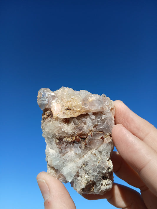 Fluorite with Barite, Quartz, and Calcite - New Mexico