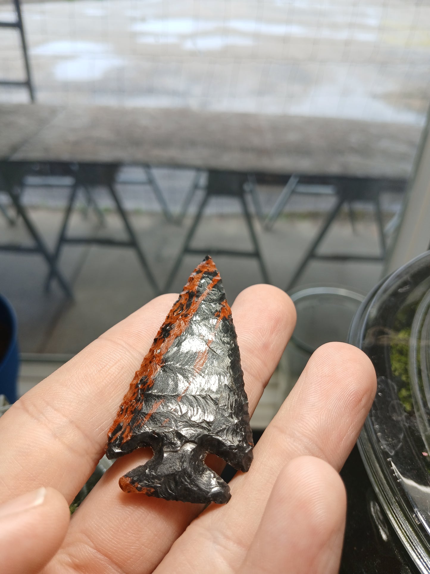 Locally Crafted Wildfyre Obsidan Point