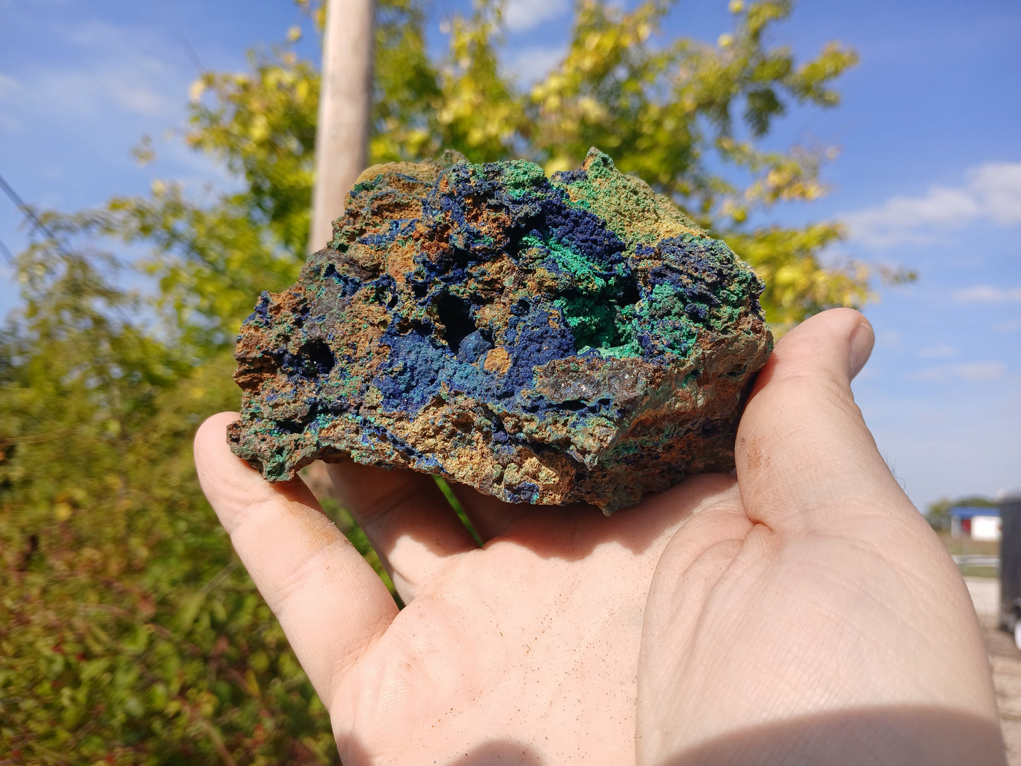 Copper Ore - Malachite, Azurite, Chrysocolla on Limonitic Gossan