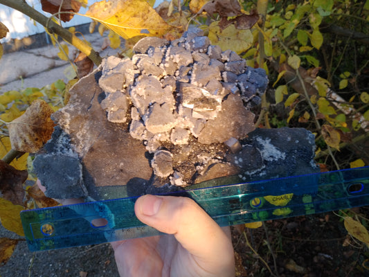 Dolomite Crusted Galena with Sphalerite