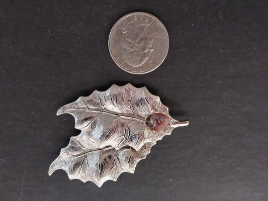 Twin Leaf Silver Plated Pin Blank