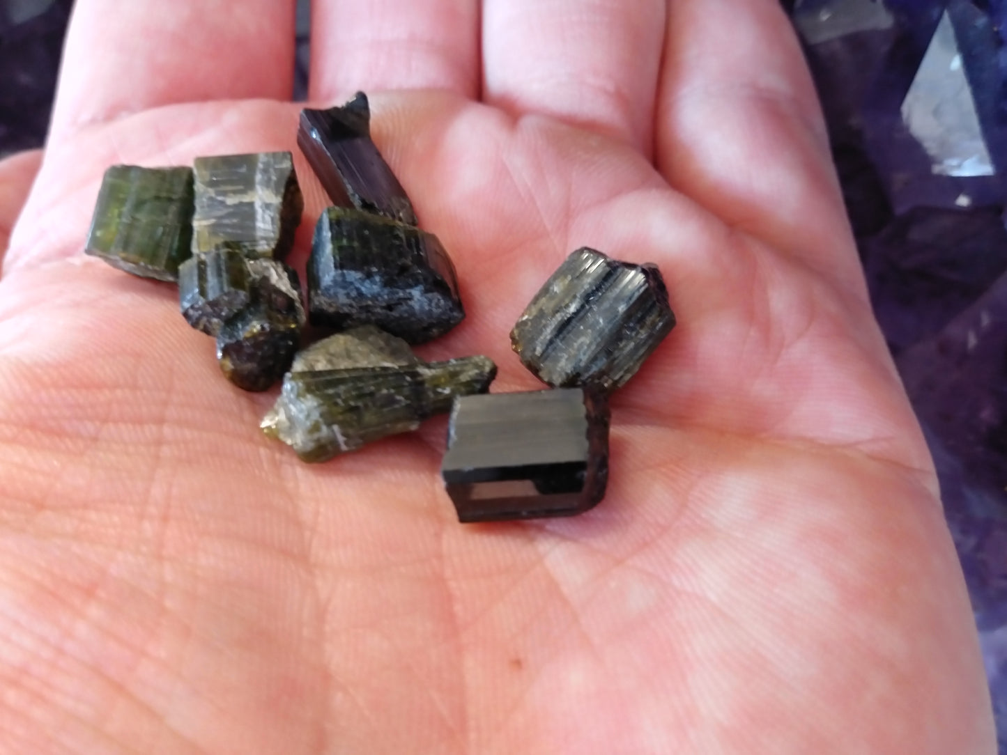 10-11 grams of Gemmy Verdelite Tourmaline