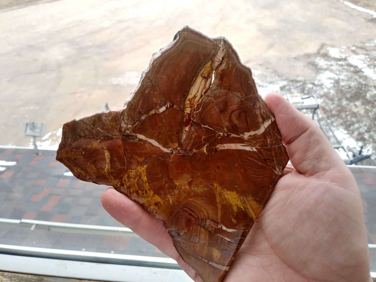 Brecciated Jasper Resin Slab