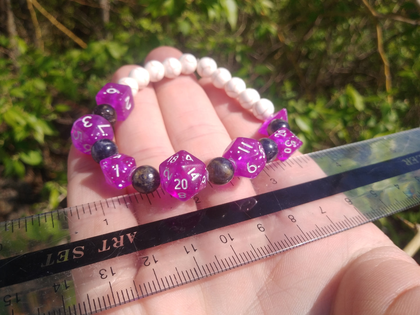 "Critical Roll" Bracelet - Iolite and Magnesite