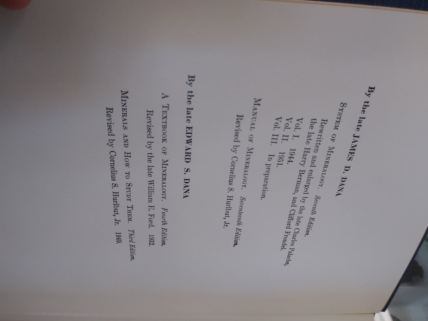 *Complete Set* Dana's System of Mineralogy 7th Edition