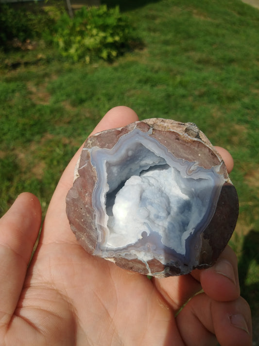 Polished Dugway Geode Half