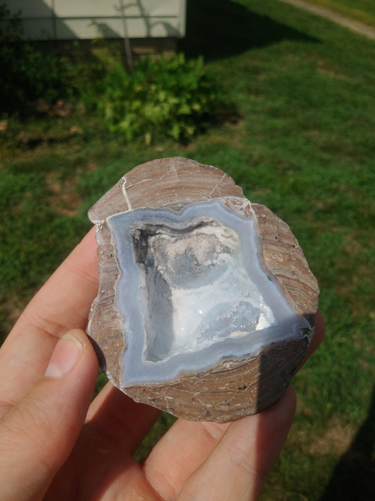 Polished Dugway Geode Half