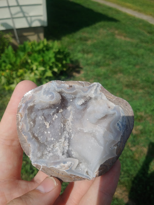 Polished Dugway Geode Half