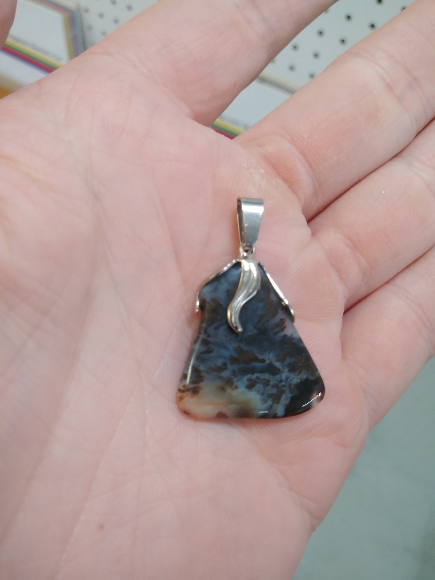 Indonesian Moss Agate Pendant