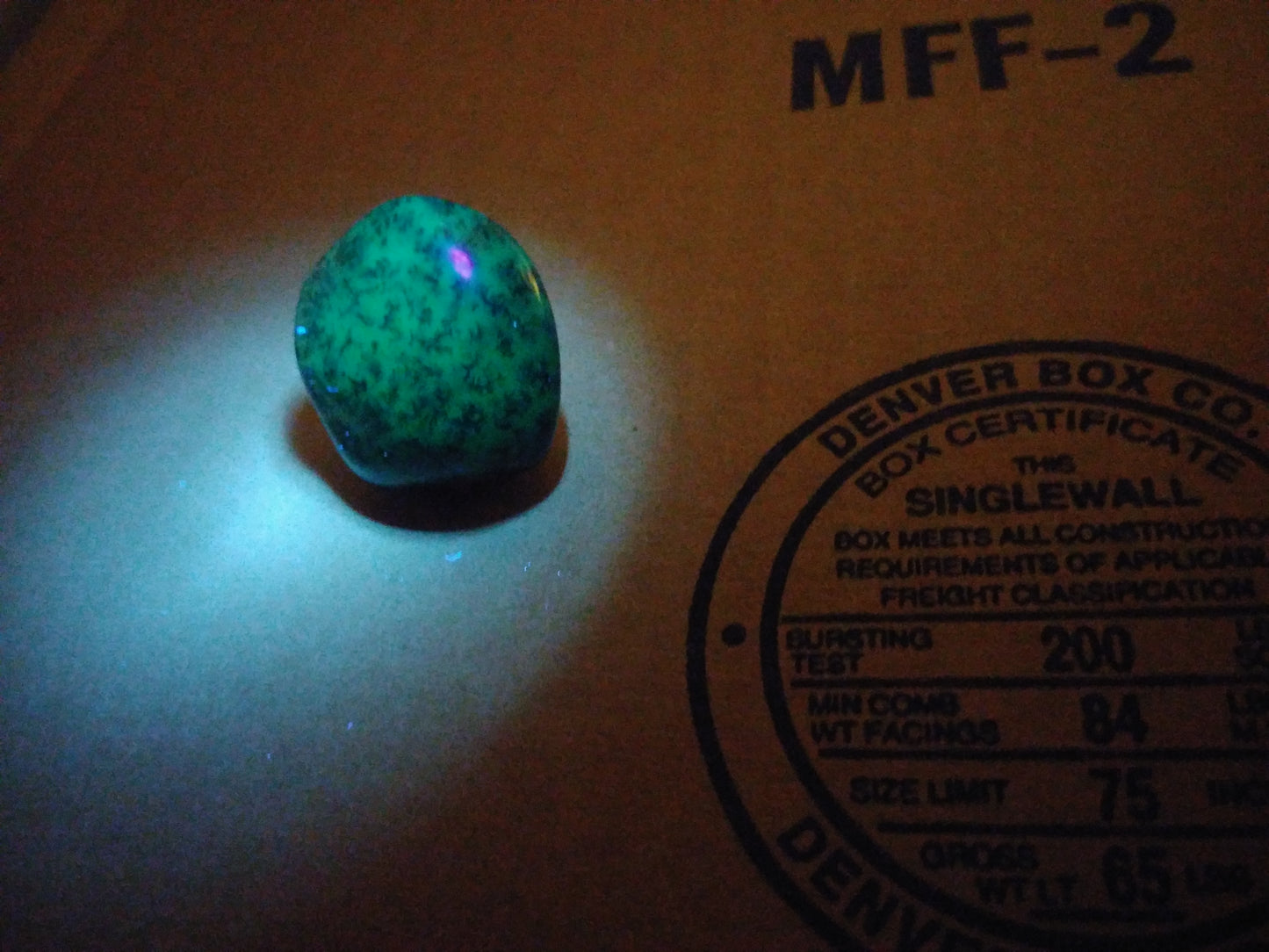 Fluorescent Moss Agate Tie Tack