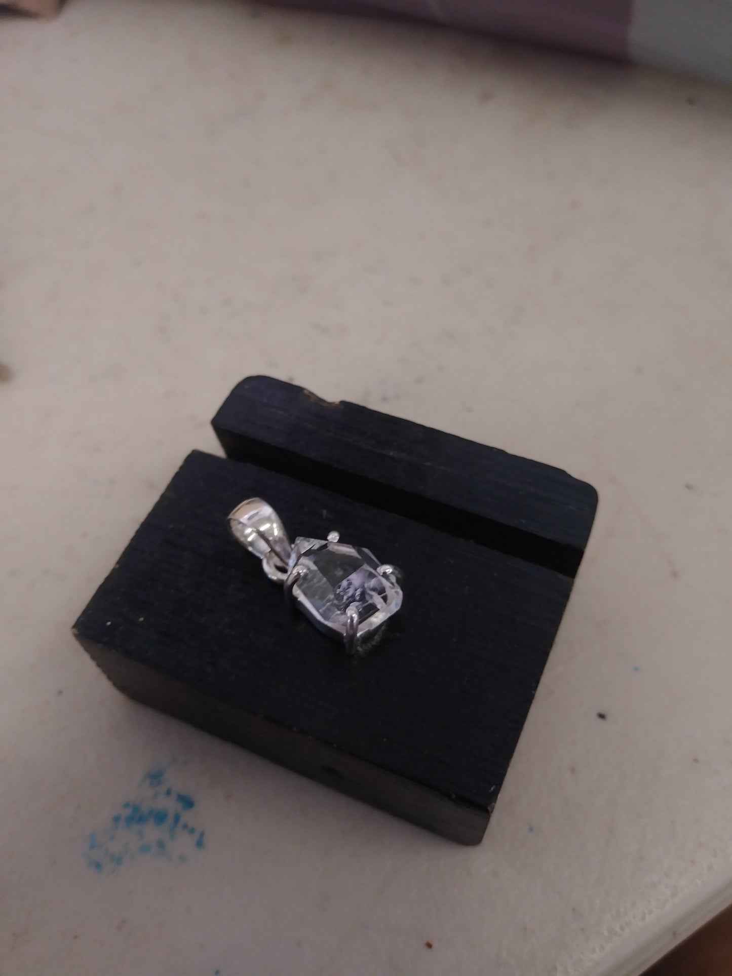 Herkimer Diamond Pendant Set In Sterling Silver