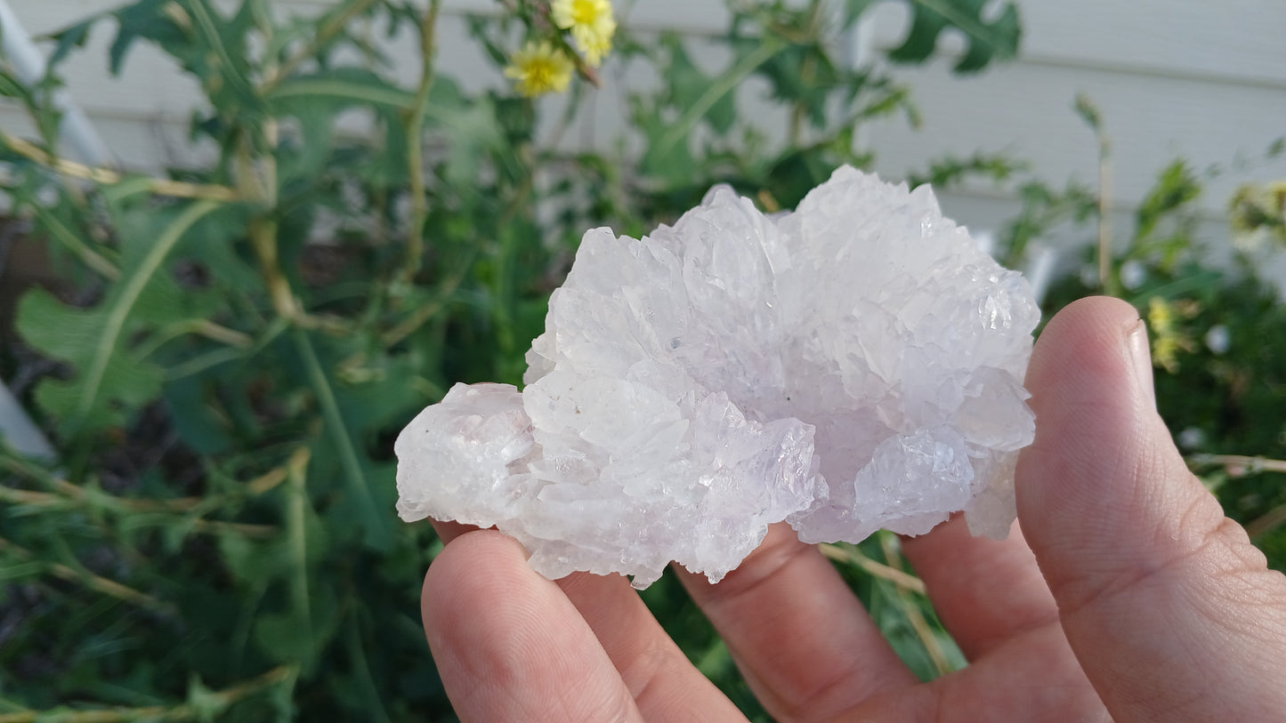 Quartz Flower Specimen With VERY MINOR Amethyst and Quartz After Anhydrite Pseudomorphs