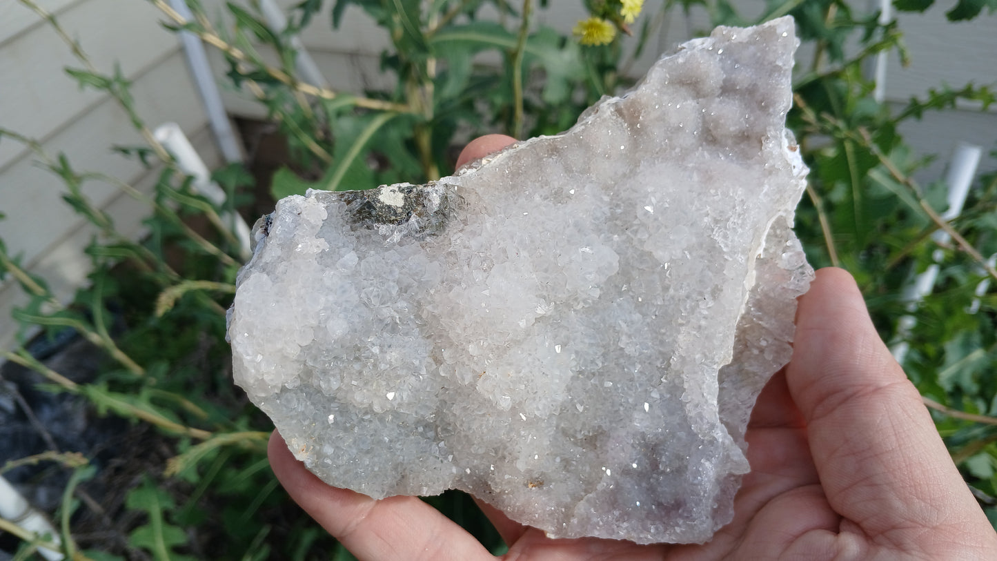 Quartz With Drusy Quartz Plate