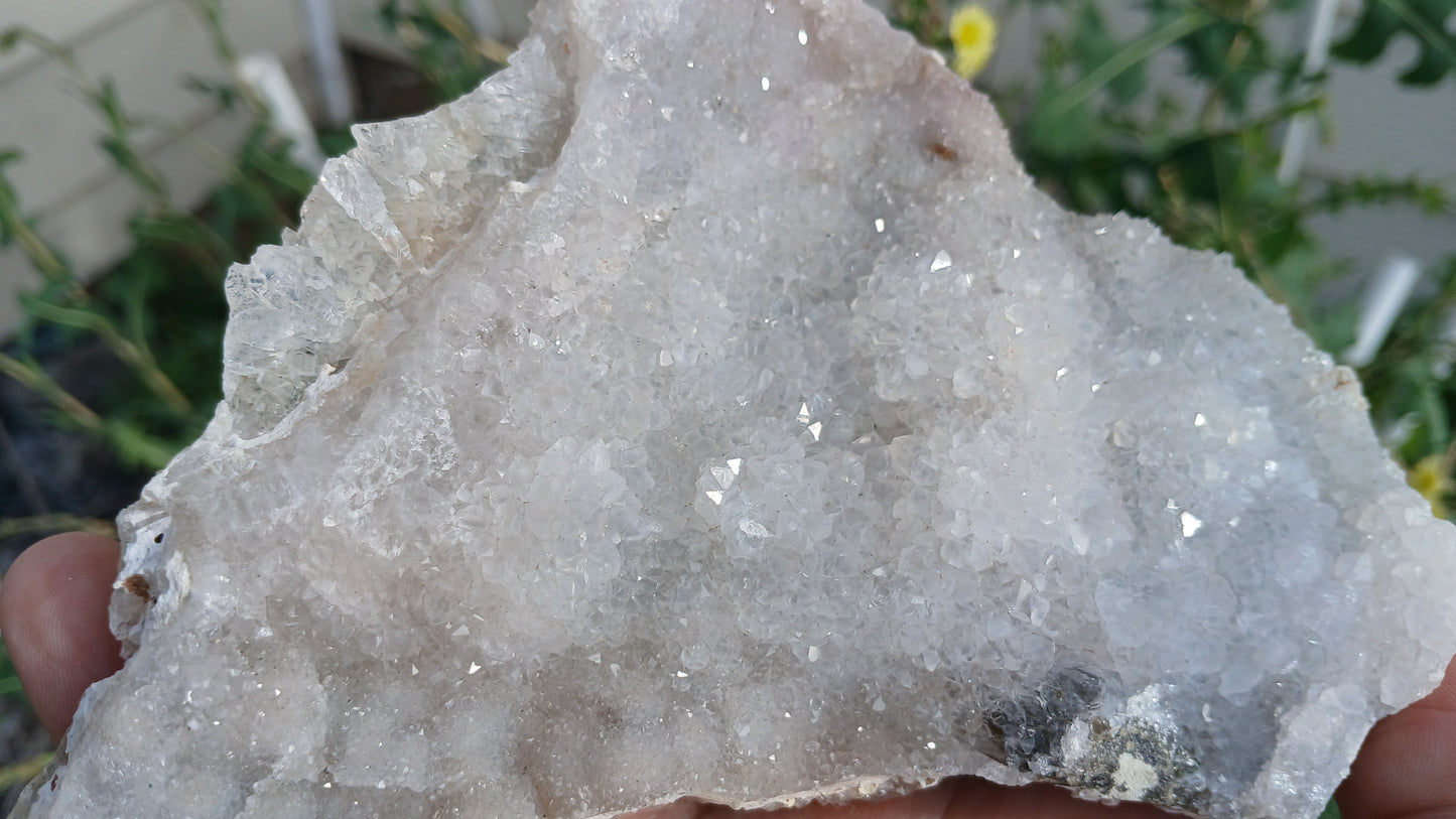 Quartz With Drusy Quartz Plate