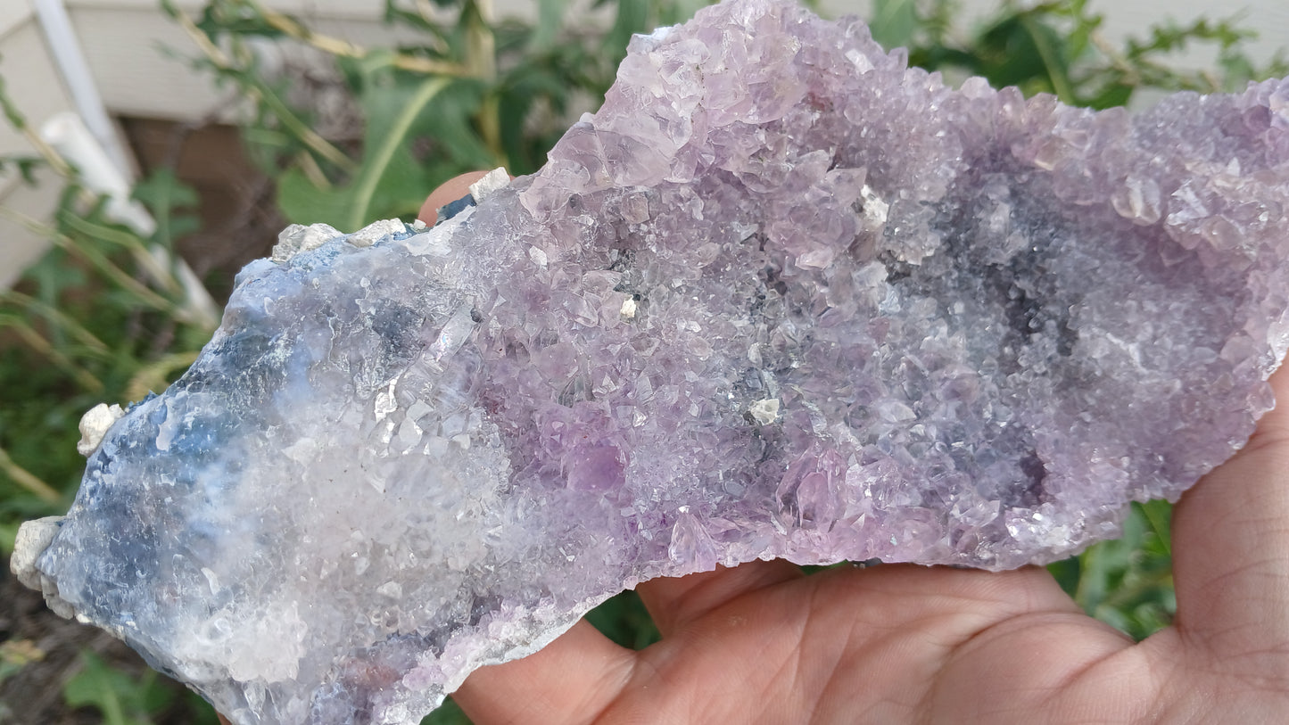 Quartz Variety Amethyst With Agate, Aragonite Pseudomorphs AND Fluorite Pseudomorphs