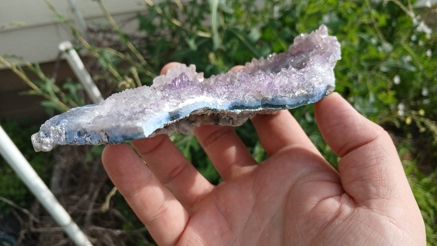 Quartz Variety Amethyst With Agate, Aragonite Pseudomorphs AND Fluorite Pseudomorphs