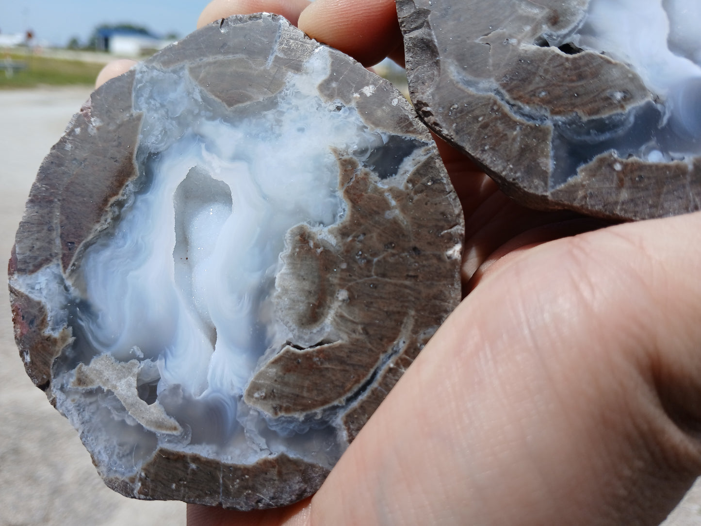 Polished Drusy Mist Geode Set