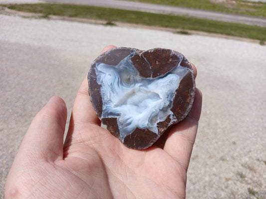 Polished Drusy Mist Geode Half