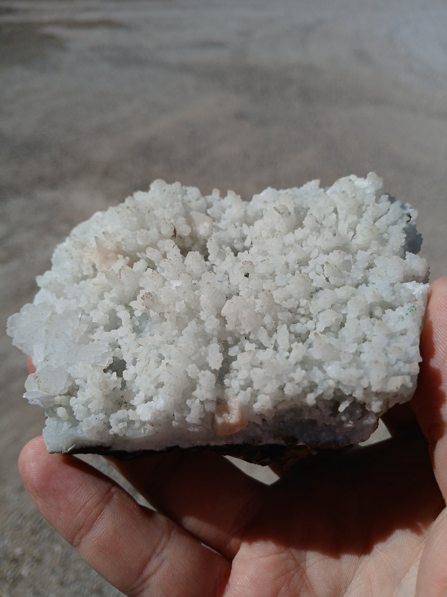 Prehnite Cluster with Minor Quartz and Stibnite