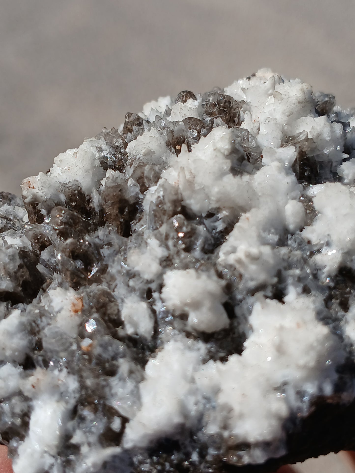 Brown and White Calcite Cluster