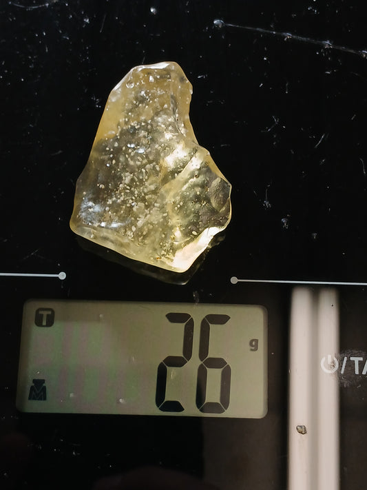 RARE AAA Quality Libyan Desert Glass With Cristobalite Inclusions 26g