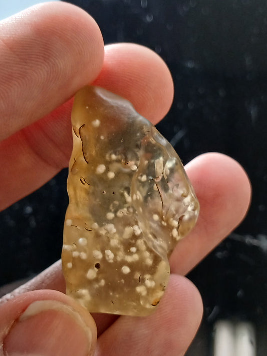 RARE AAA Quality Libyan Desert Glass With Cristobalite Inclusions 18g