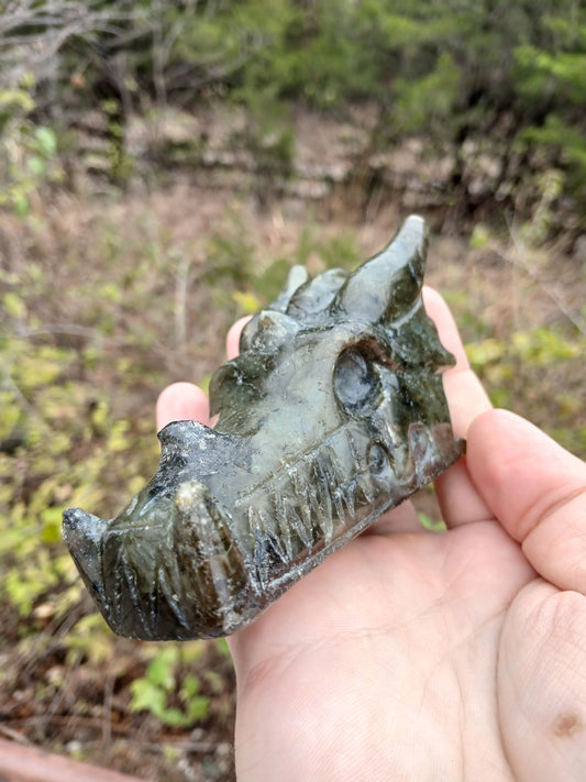 Labradorite Dragon Head