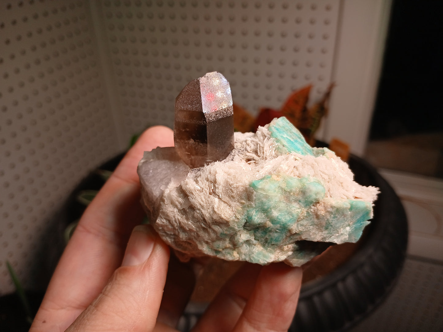 Smoky Quartz, Amazonite, and Clevelandite