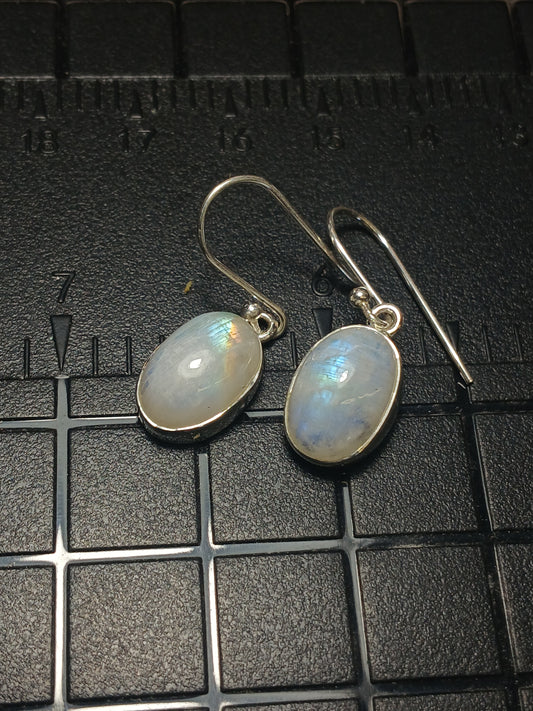 Rainbow Moonstone in .925 Sterling Earrings