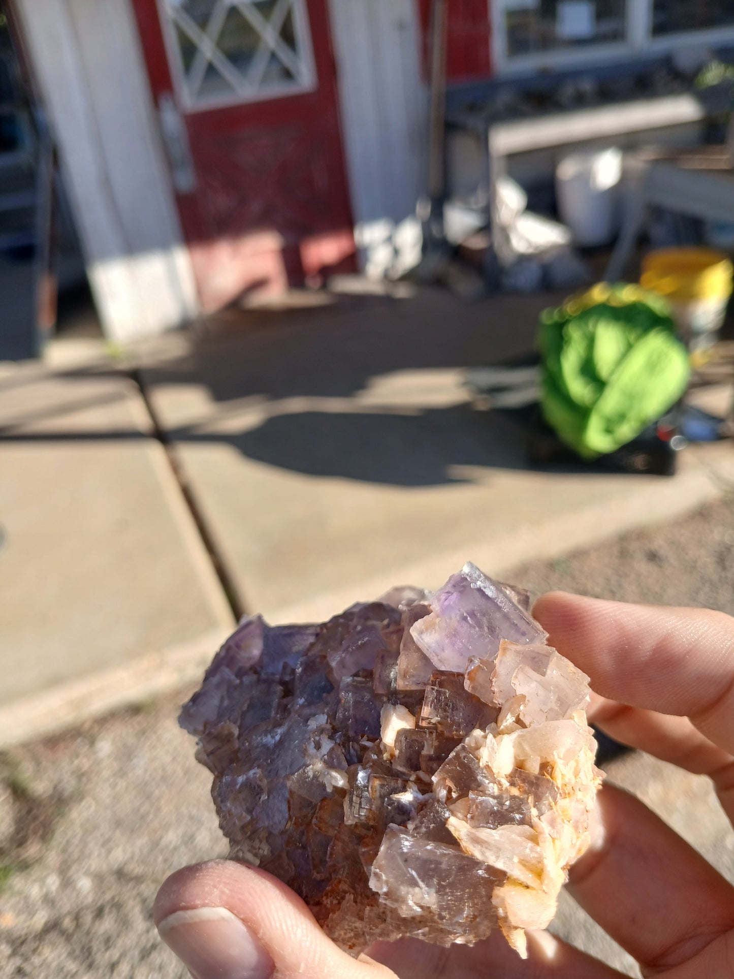 Fluorite with Barite and Calcite - New Mexico