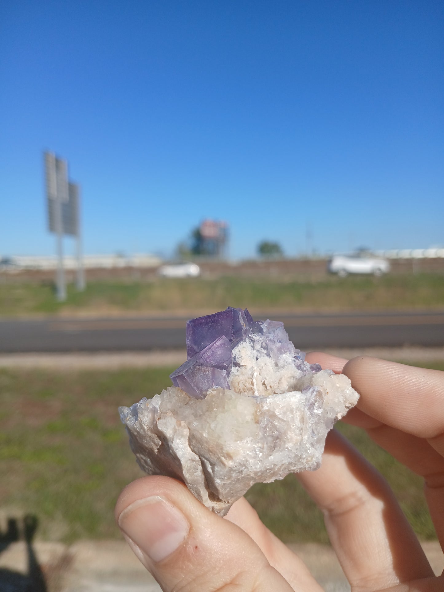 Fluorite with Barite, Quartz, and Calcite - New Mexico