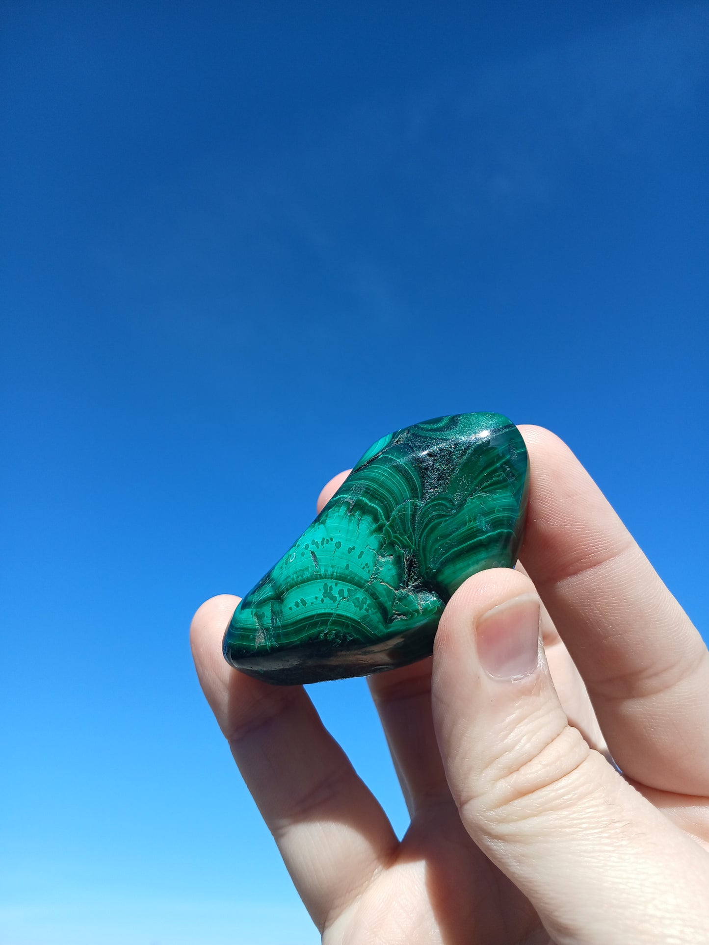 Hand Polished Malachite