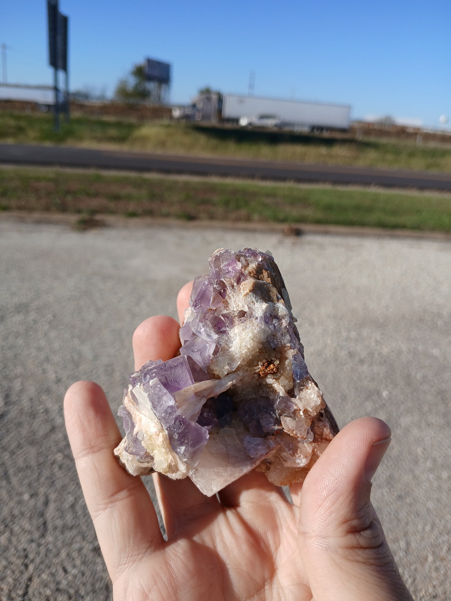 Fluorite with Barite, Quartz, and Calcite - New Mexico